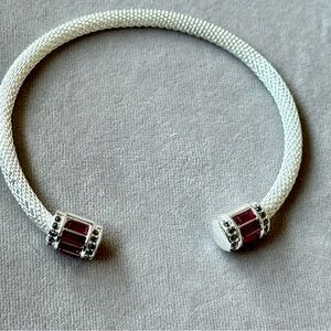 Bomb Party Bracelet Silver With Purple And Hematite NWOT